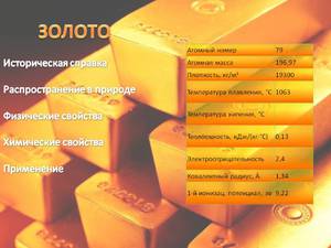 Температура кипения и плавления  золота