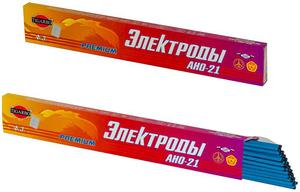 Особенности  электродов АНО 21