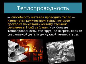 Таблица теплопроводности