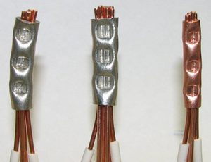 Стыковка проводов опрессовкой